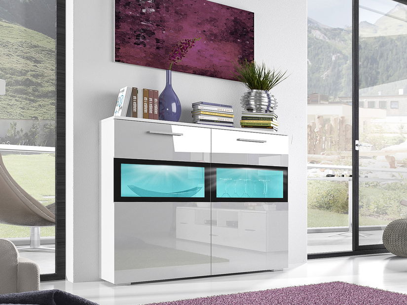 Vitrina Sapphire Tip 45 (bijela + bijeli sjaj) 