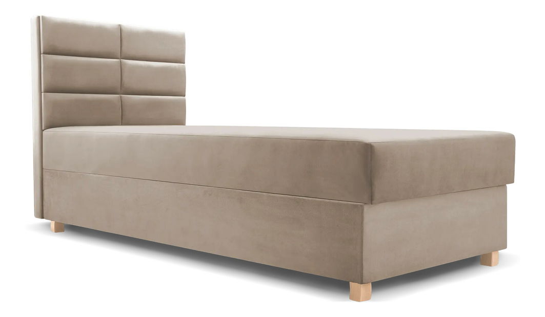 Egyszemélyes ágy 80 cm Picasso I (bézs) (tárolóhellyel és matraccal) 