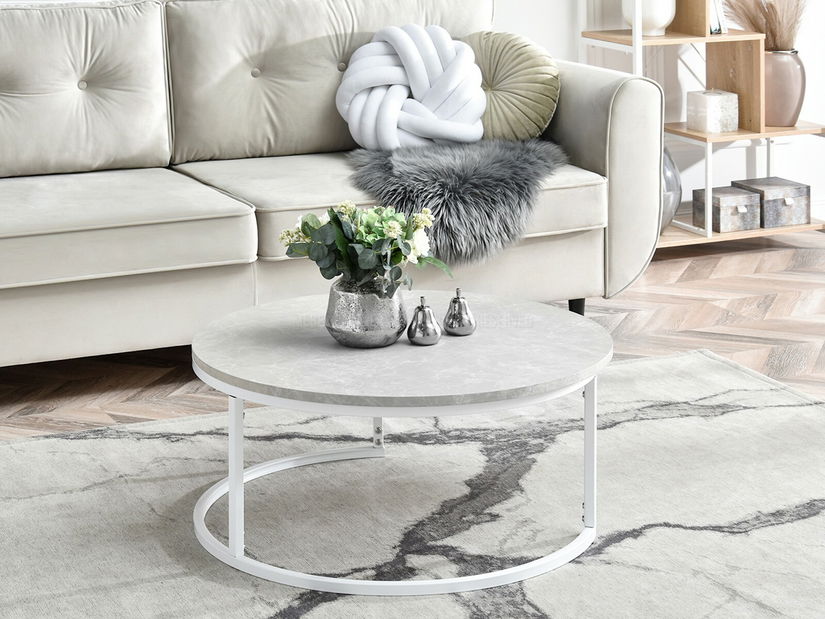 Măsuță de cafea Kolja Stolik Xl (gri + alb)