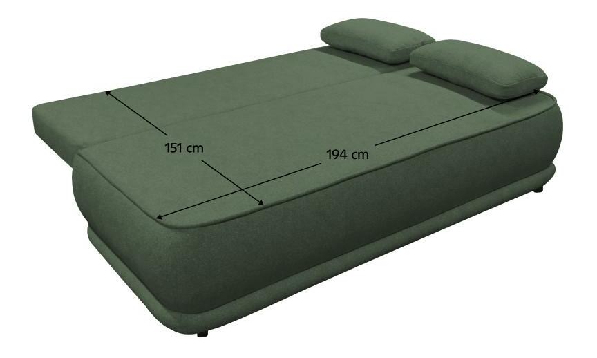 Canapea Lagona (verde șuvițat)