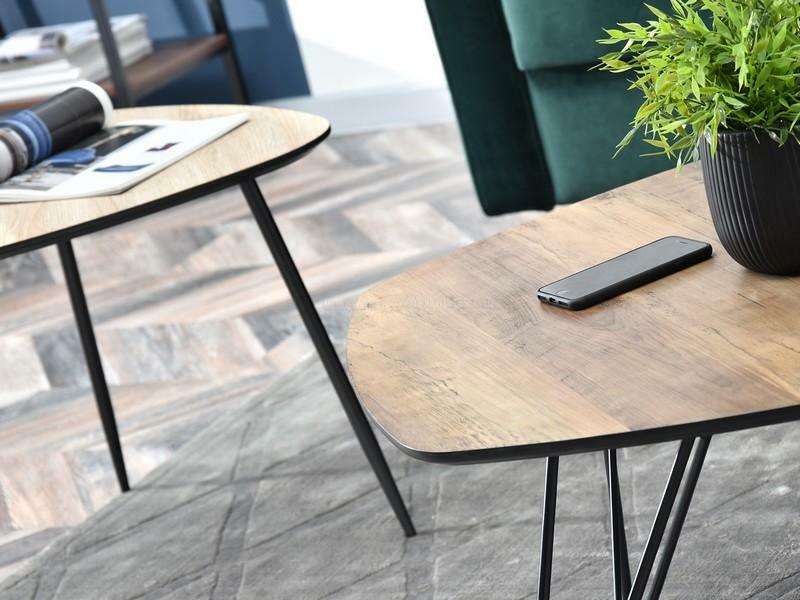 Măsuță de cafea Petal Zest Xl (nuc + negru)