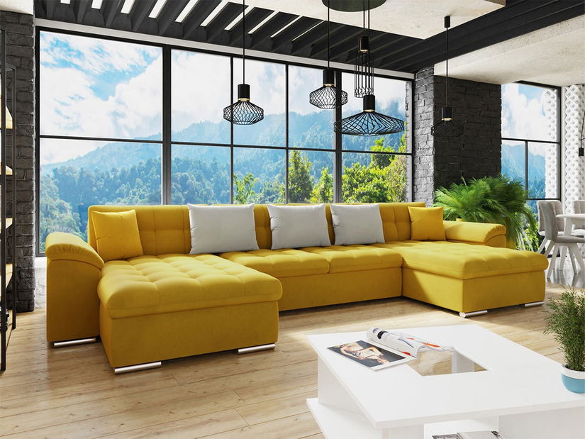 Kutna garnitura Wicenzota (žuta + siva)