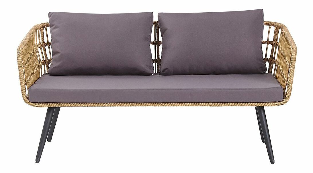 Set pentru grădină FELBE (bej + grafit) (pentru 4 persoane)