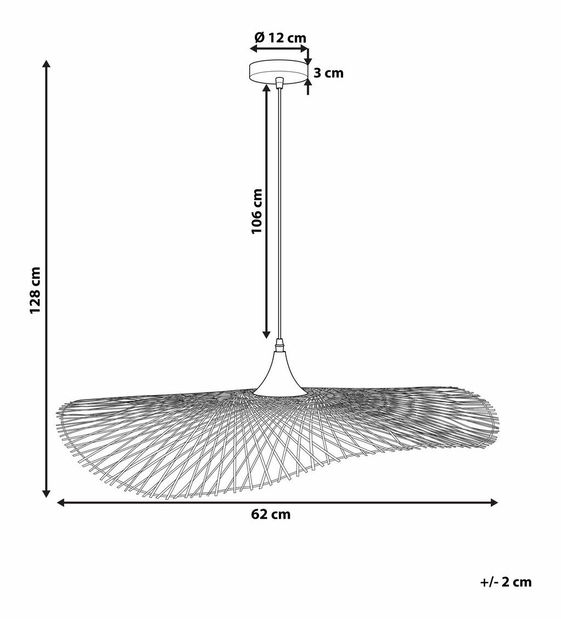 Függesztett lámpa Frederik (világos fa)