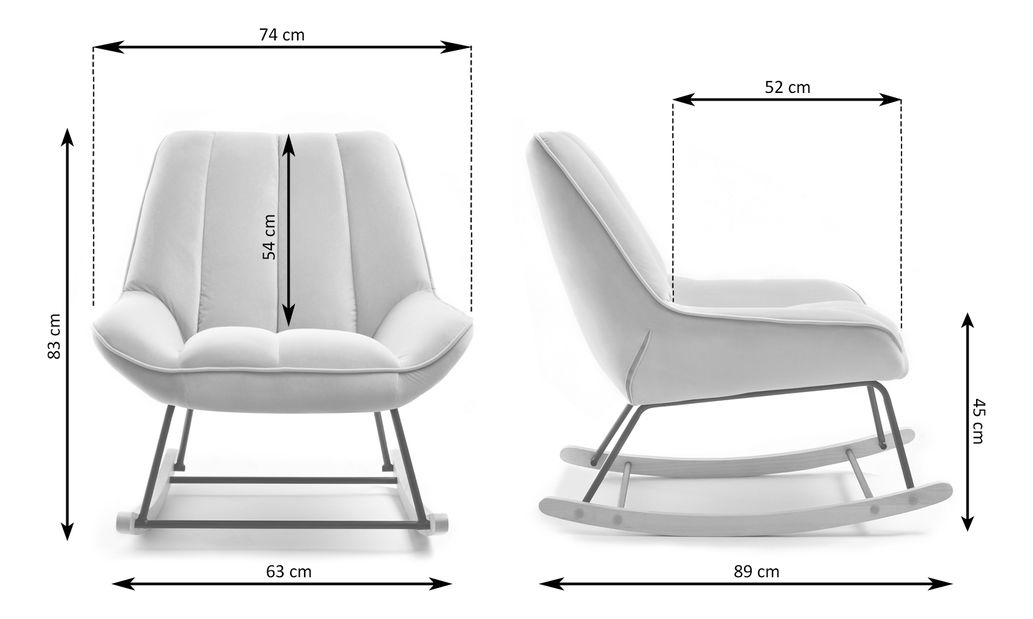 Fotel Bertie (bézs + fekete bükk)