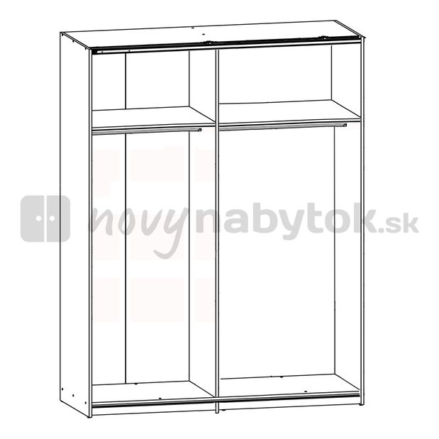 Šatníková skriňa BRW Colin SZF/153 *výpredaj