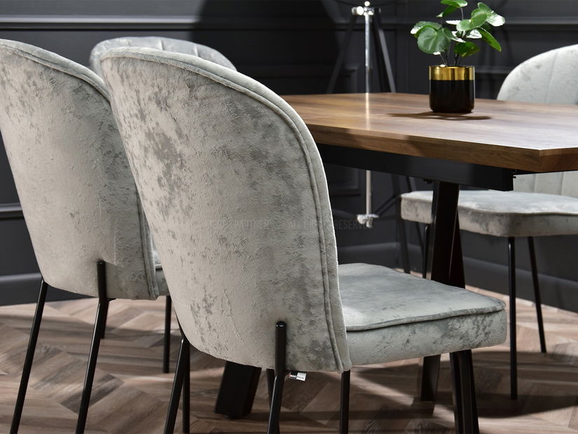 Jedálenská stolička Obrar (sivá + čierna)