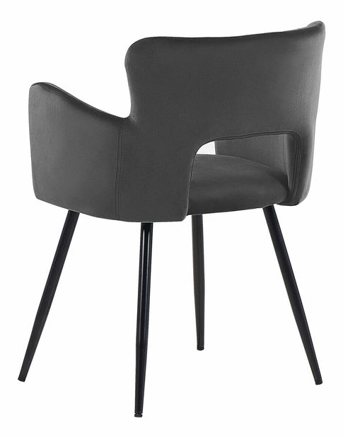 Set 2 buc scaune sufragerie Shelba (gri închis) 