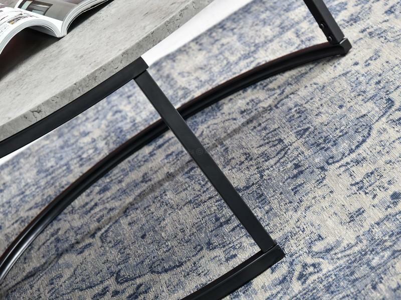 Konferenčný stolík Kolja Stolik Xl (betón + čierna)