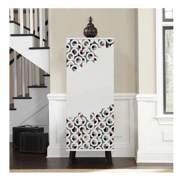 Pantofar Beside 30 (alb + negru)