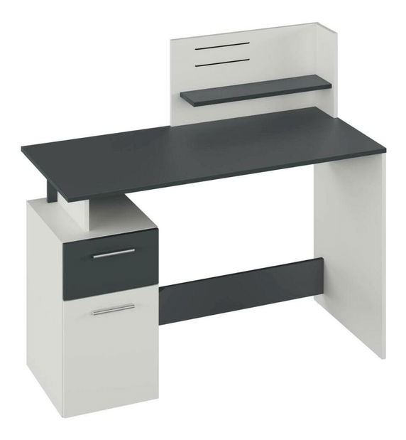 PC asztal Potentes (fehér + grafit) 