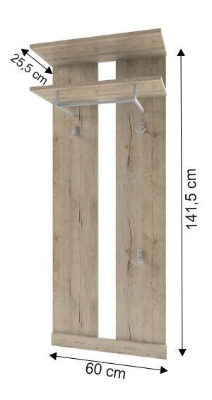 Ruhaakasztó Oscroft 60 (san remo tölgy) *kiárusítás