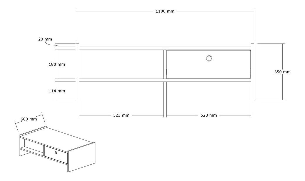 Konferenčný stolík Banaso (orech) 