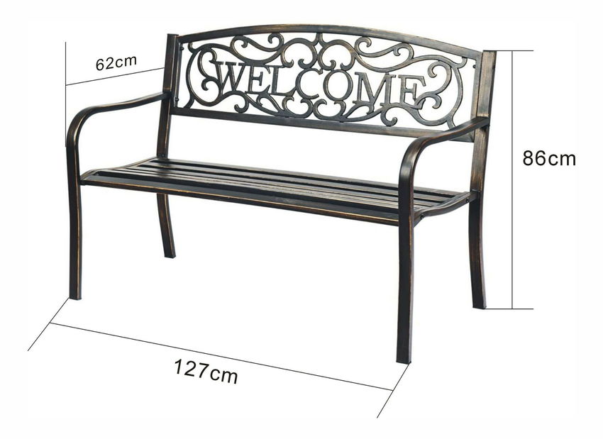 Záhradná lavička Infierno (hnedá)