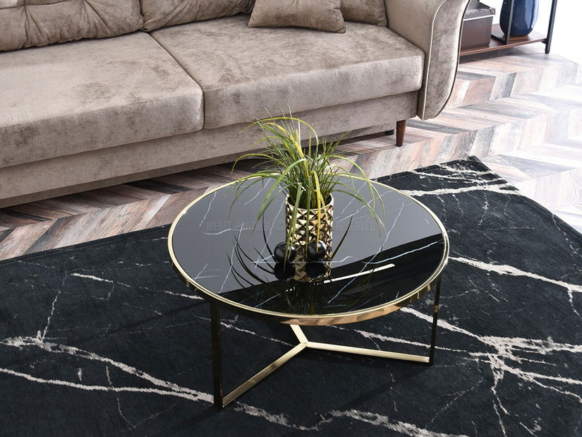 Dohányzóasztal Natol (fekete + arany)