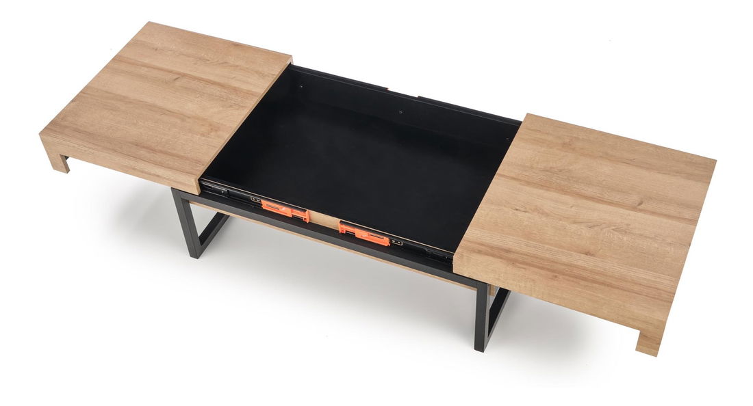 Măsuță de cafea Clirra (Stejar auriu + negru) *resigilat