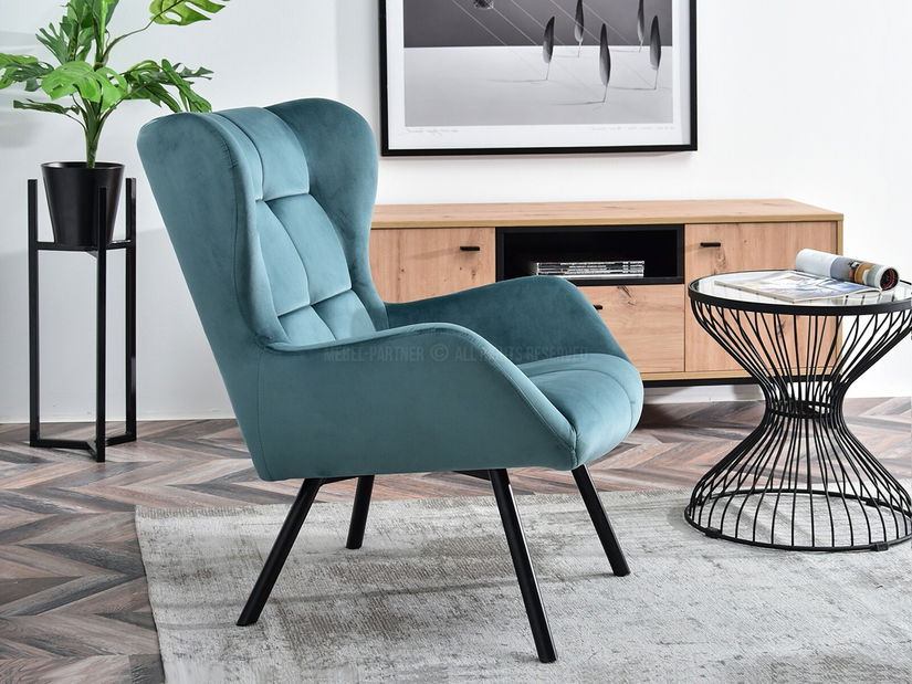 Dizájnos fotel Norweien (arany)