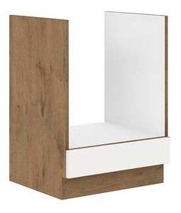 Kuhinjski ormarić za pećnicu Bronte 60 D GAZ BB (hrast lancelot + bijeli sjaj)