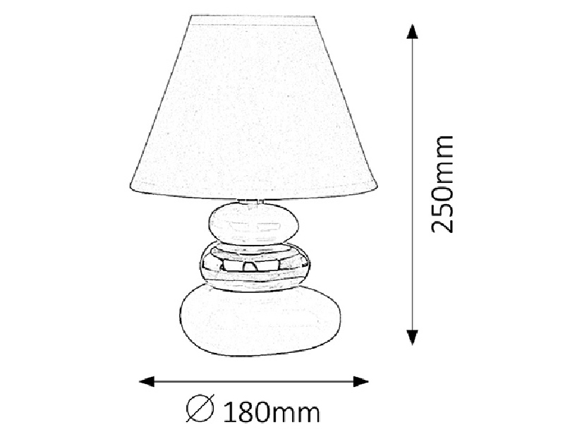 Stolová lampa Salem 4950 (čierna + strieborná)