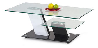 Konferenčný stolík Sarai (biela + čierna)