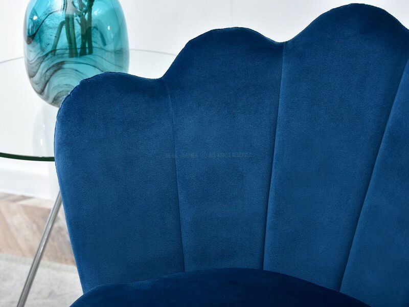 Kreslo Lasair (námornícka + zlatá)