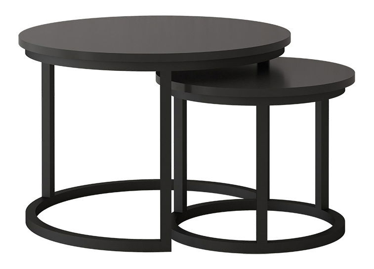 Set măsuțe de cafea Tulin (Negru)