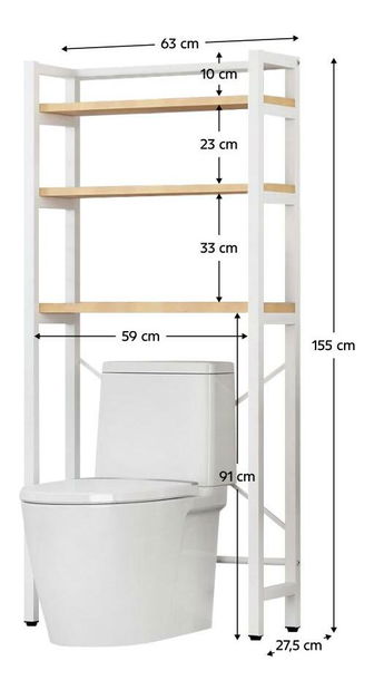Raft Balco (stejar natural + alb)