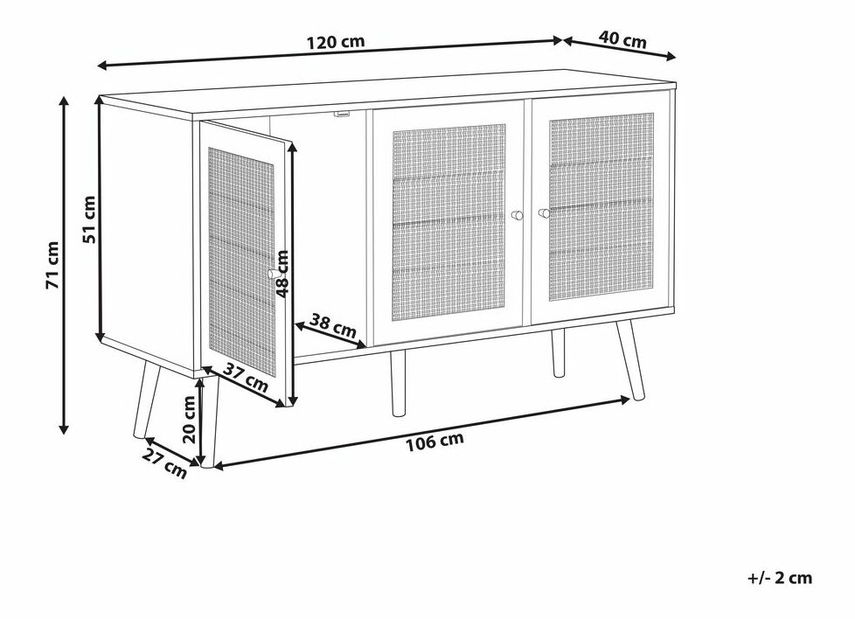 Dulap Perza (lemn deschis)