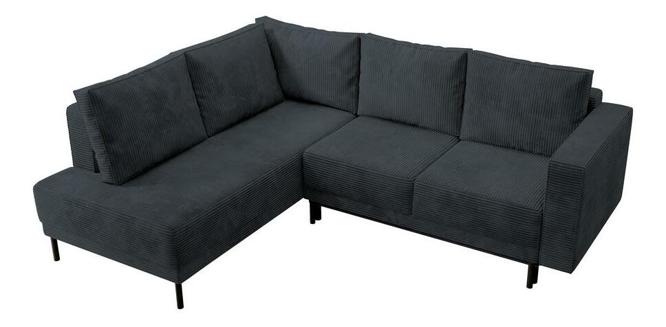 Kutna garnitura Rodriguez (L) (tamnosiva + crna)