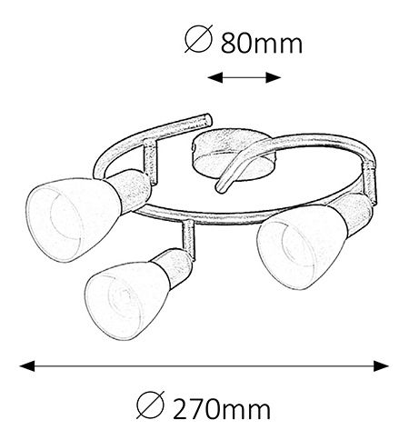 Bodové svietidlo Soma 6593 (antická hnedá + krémová)