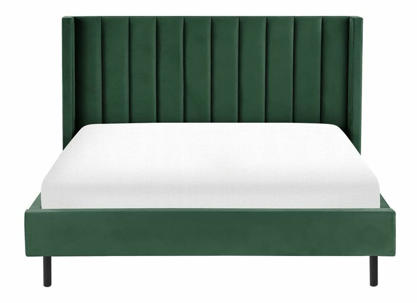 Manželská posteľ 180 cm VINNETTE (textil) (zelená) (s roštom)