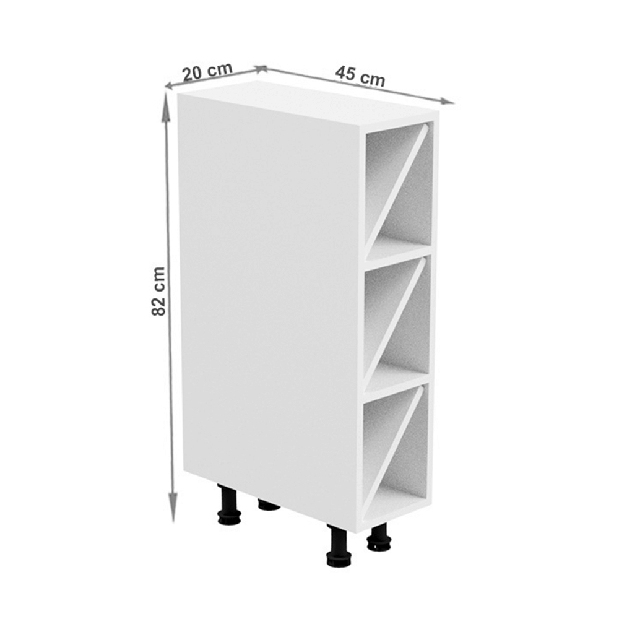Dolná kuchynská skrinka D20W Aurellia (biely lesk)