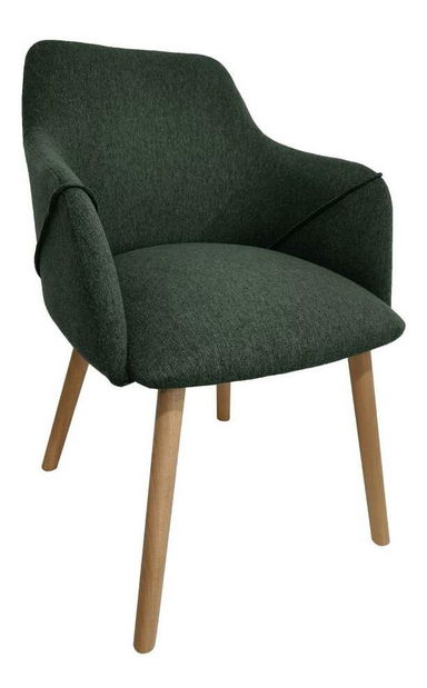 Fotelja za opuštanje PETRAS (zelena + bukva)