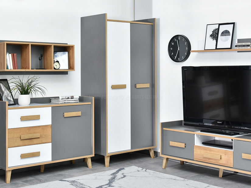 Mobilier living Semivacias 05 (alb)