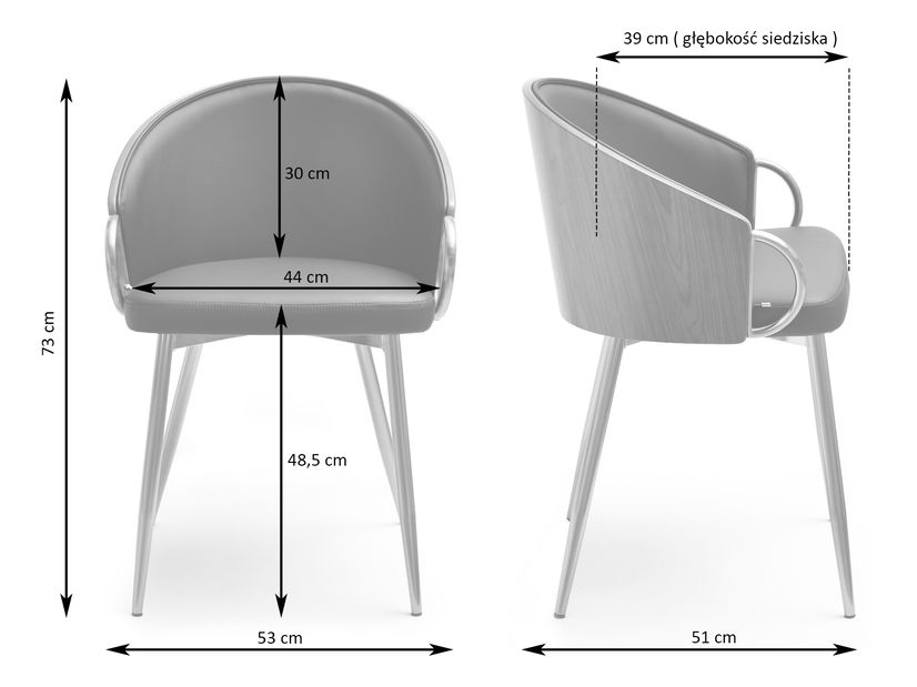 Stolica Elviria K (orah + crna)
