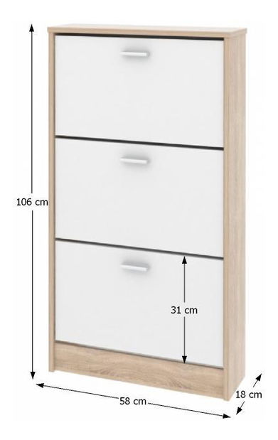 Pantofar (comodă pentru pantofi) Rahvas 13 Stejar sonoma