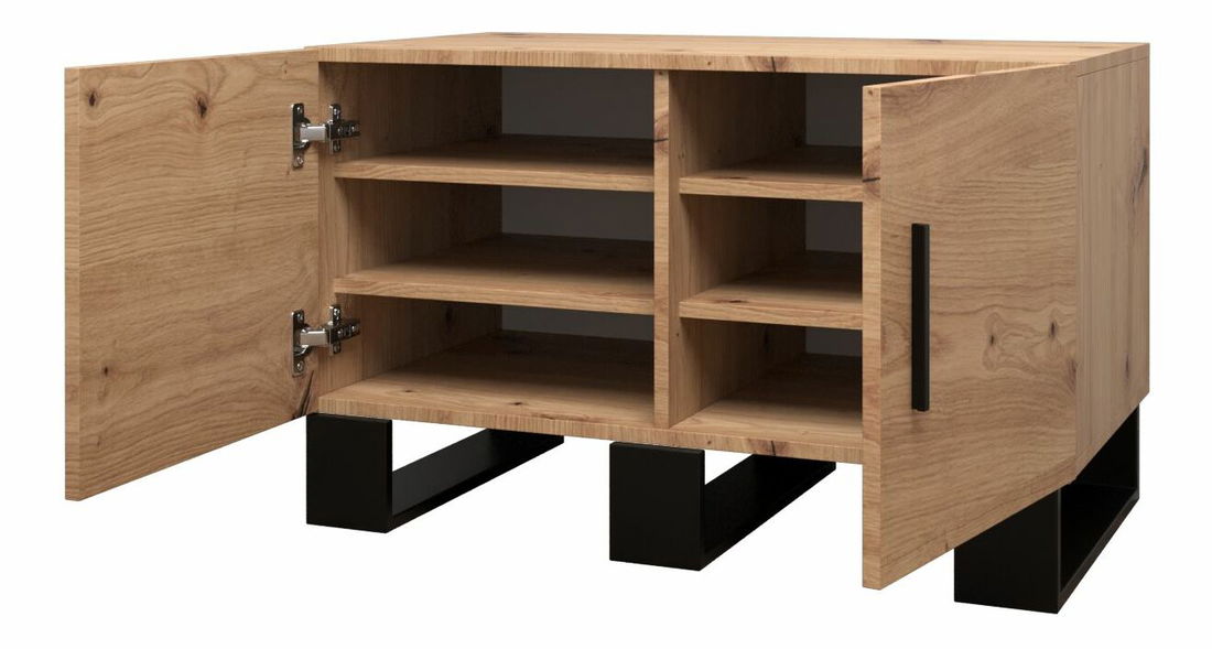 Set mobilier pentru hol Amanda 2 (Stejar artisan + Albastru)