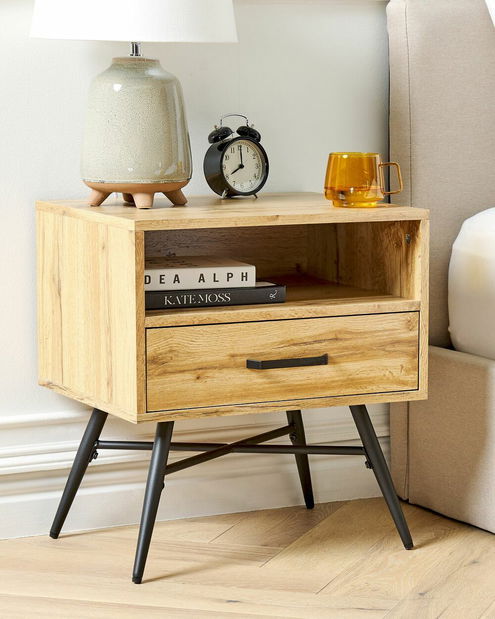 Nočný stolík Lubza 2 (svetlé drevo)