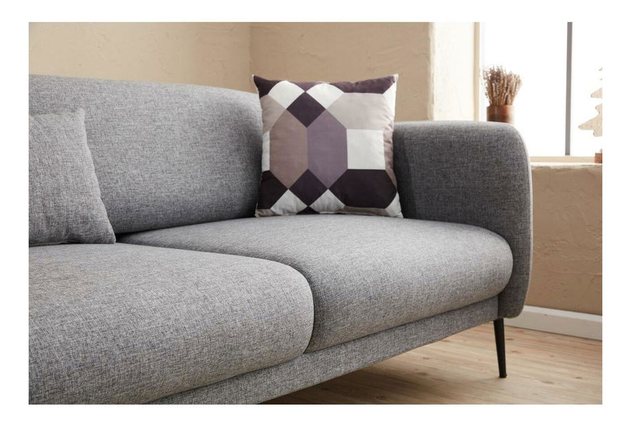 Rohová sedačka Victory (L) (sivá + čierna)