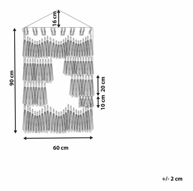 Nástenná dekorácia Mahza (sivá)