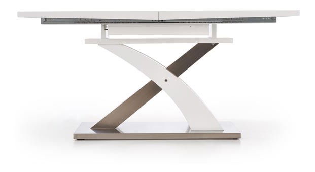 Jedálenský stôl Sandor 1 (biely lesklý) (pre 6 až 8 osôb)