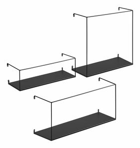 Set de 3 rafturi Umandra (negru)