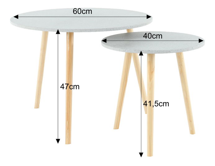 Príručný stolík Tansah (2 ks.)