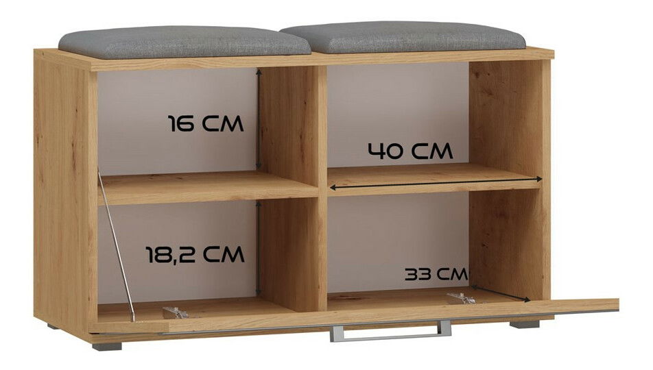 Botník (skrinka na topánky) Oasis 1 (dub artisan)