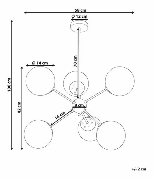 Závesné svietidlo Adew (čierna)