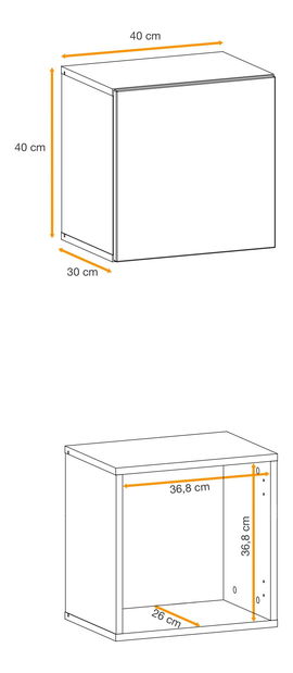 Zidni ormarić Enderly (hrast wotan)