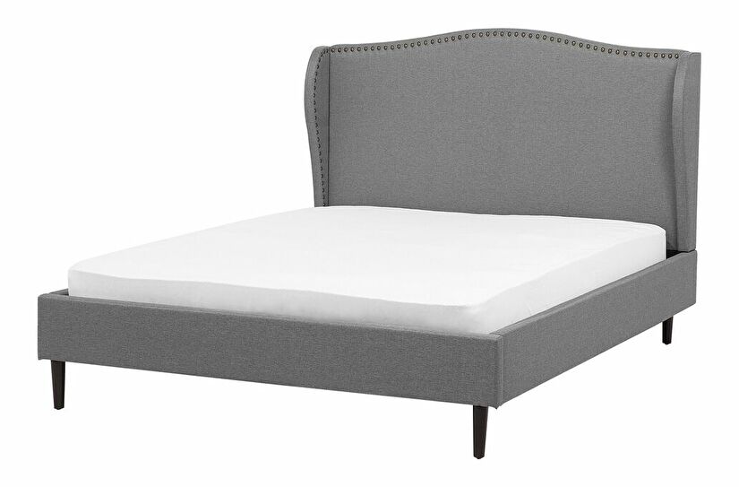 Manželská posteľ 140 cm COLLETTE (s roštom) (sivá)