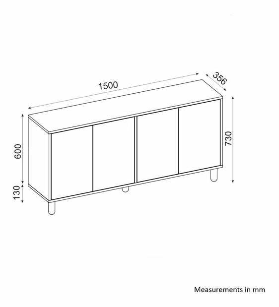Comodă Veronico K (alb)