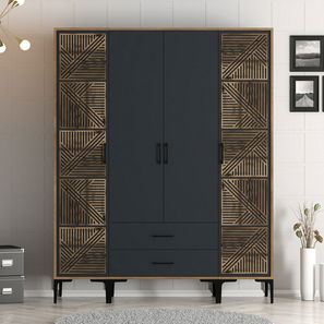 Dulap de haine Kiara PTP (Nuc + antracit)