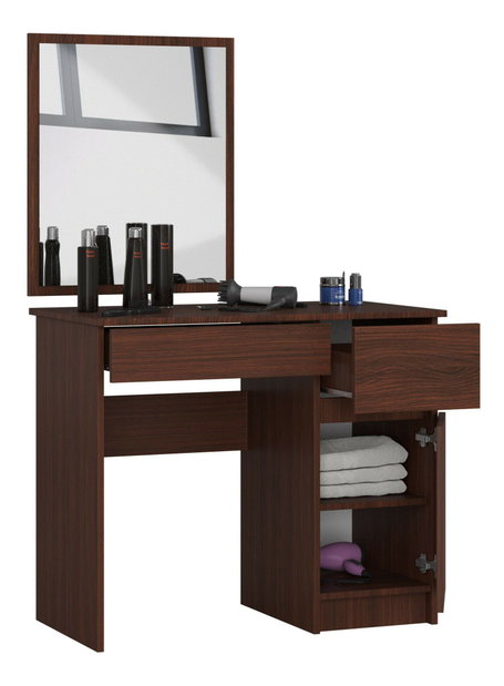 Fésülködőasztal Parijat 50 (wenge) (tükörrel) (J)